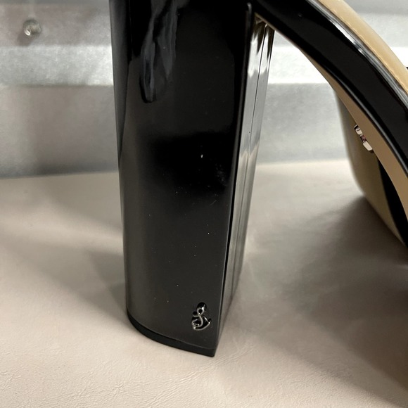 Sam Edelman Women's Black Patent Metallic Peep Toe Kori Platform Heel Sandal 9.5 - Picture 5 of 9